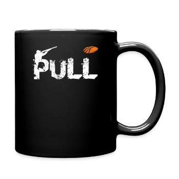 Clay pigeon shooting PULL target shooting - Full Colour Mug - black - Right