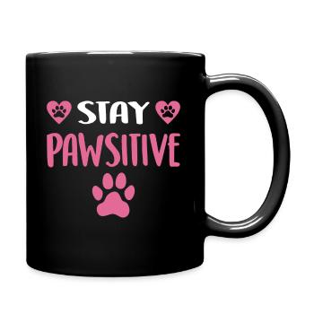 Stay paws, dog - Full Colour Mug - black - Right
