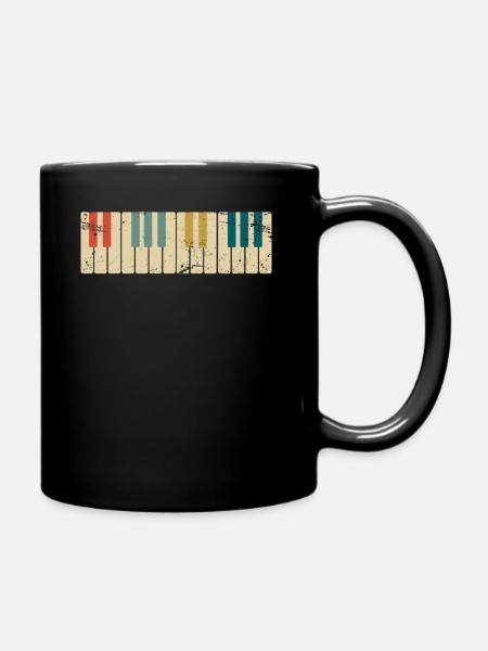 Piano Musik - Tasse einfarbig - Schwarz