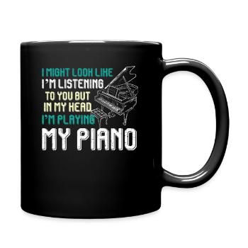 Instrument de musique de musique de piano - Mug uni - noir - Droite