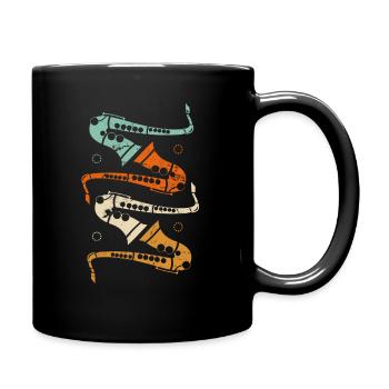 Saxophone musician - Full Colour Mug - black - Right