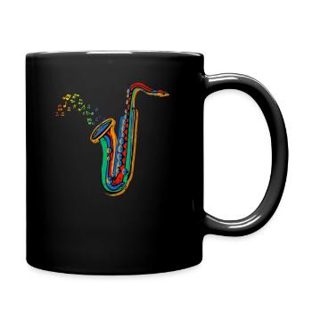 Musique jazz saxophone - Mug uni - noir - Droite
