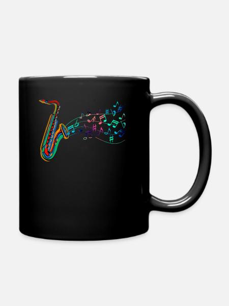 Saxophoniste de musique saxophone - Mug uni - noir