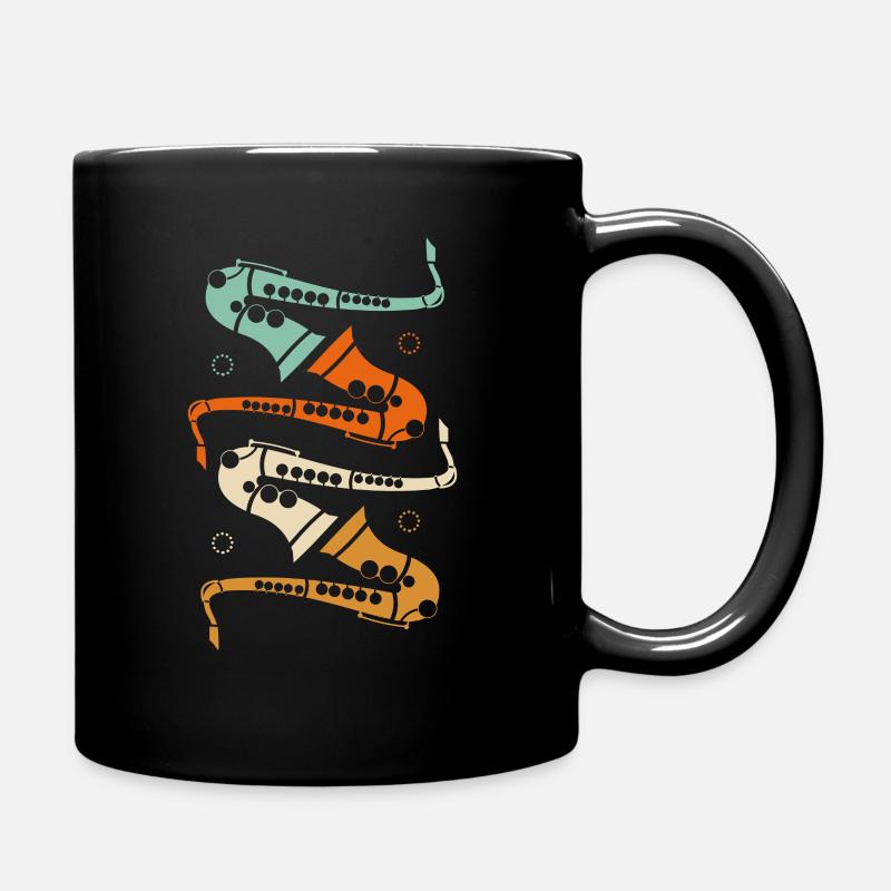 Saxophon - Tasse einfarbig - Schwarz
