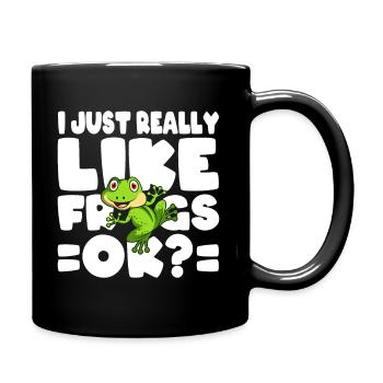 Cadeau d'amant de grenouille - Mug uni - noir - Droite