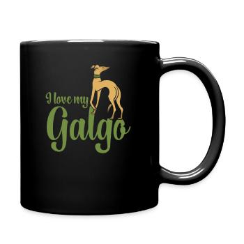J'aime mon galgo - Mug uni - noir - Droite