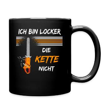 Landschaftsgärtner Motorsäge Gärtnerei Gärtner - Tasse einfarbig - Schwarz - Rechts