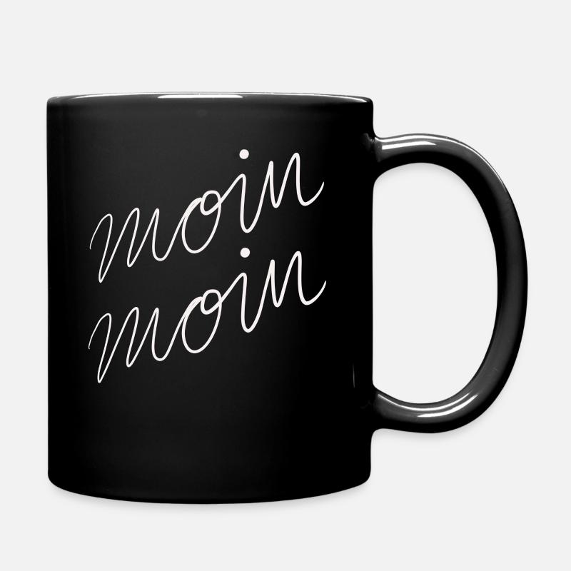 moin moin - Tasse einfarbig - Schwarz
