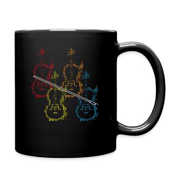 Violine - Tasse einfarbig - Schwarz - Rechts