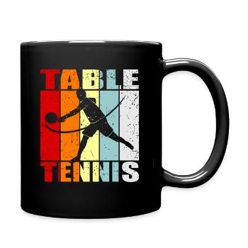 Tennis de table - Mug uni - noir - Droite