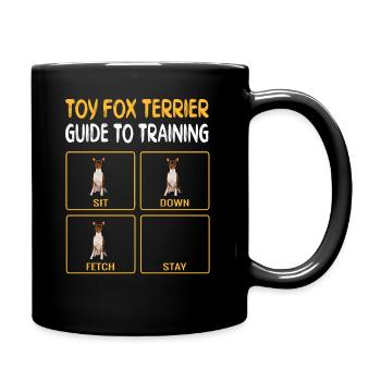 Toy Fox Terrier Guide to Training Dog Obedience - Mug uni - noir - Droite