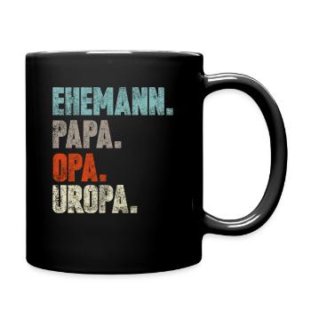 Uropa - Tasse einfarbig - Schwarz - Rechts