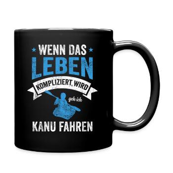 Kanu Fluss - Tasse einfarbig - Schwarz - Rechts