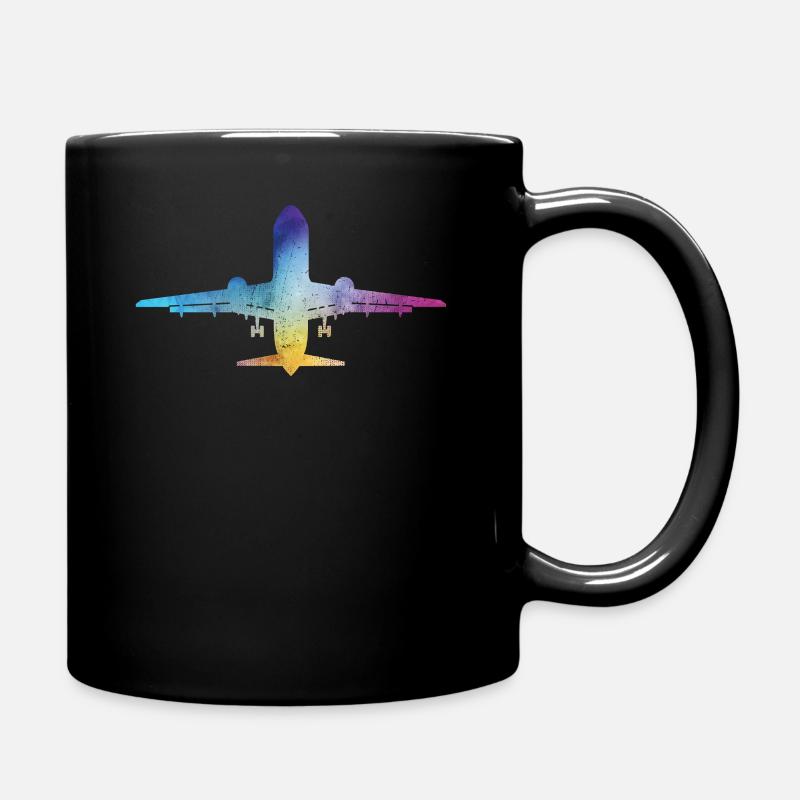 Flugzeug - Tasse einfarbig - Schwarz