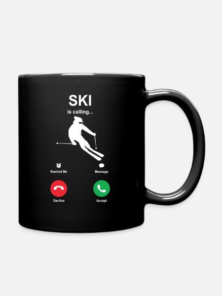 Ski - Tasse einfarbig - Schwarz