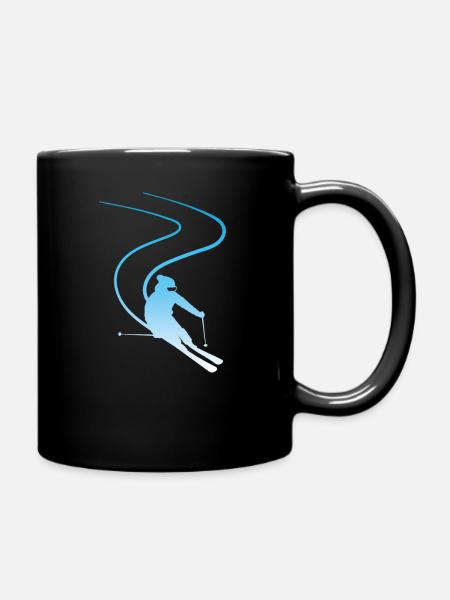 Ski Wintersport SKi Jumper Geschenkidee - Tasse einfarbig - Schwarz