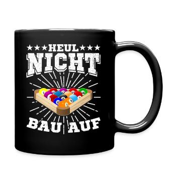 Lustiger Pool Billard Spruch für Snooker Billardsp - Tasse einfarbig - Schwarz - Rechts