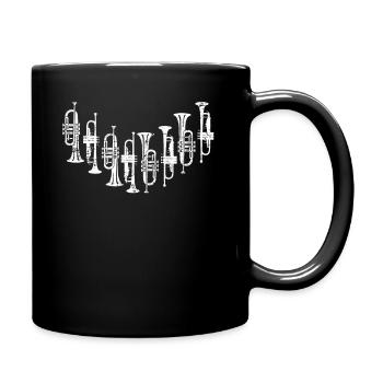 Trompette trompette - Mug uni - noir - Droite