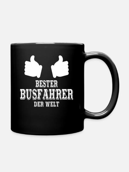 bester busfahrer der welt - Tasse einfarbig - Schwarz