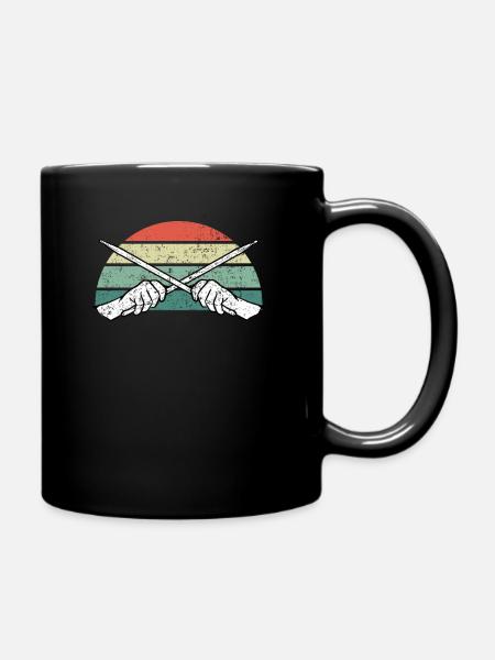 Drums drummer - Full Colour Mug - black