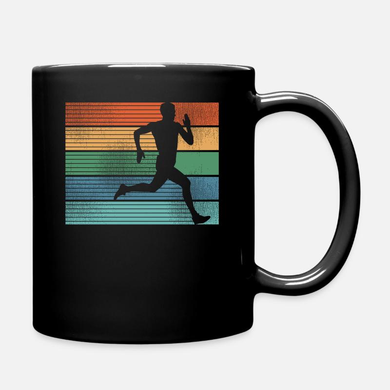 Running Jogging Running - Full Colour Mug - black