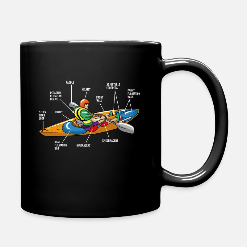 Kajak - Tasse einfarbig - Schwarz