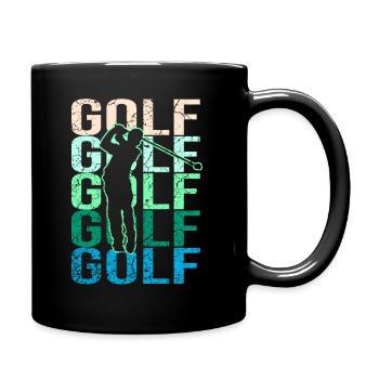 Golf - Tasse einfarbig - Schwarz - Rechts