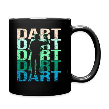 Dart Darts - Tasse einfarbig - Schwarz - Rechts
