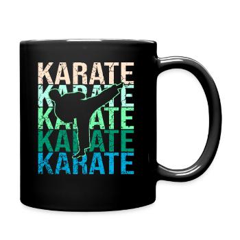 Karate - Tasse einfarbig - Schwarz - Rechts