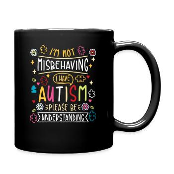 Autismus Autism - Tasse einfarbig - Schwarz - Rechts