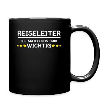 Reiseleiter Reiseführer Tour Guide - Tasse einfarbig - Schwarz - Rechts