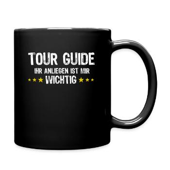 Reiseleiter Reiseführer Tour Guide - Tasse einfarbig - Schwarz - Rechts