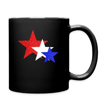 Étoiles patriotiques rouge-blanc-bleu American F - Mug uni - noir - Droite