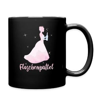 Flaschenputtel - Tasse einfarbig - Schwarz - Rechts