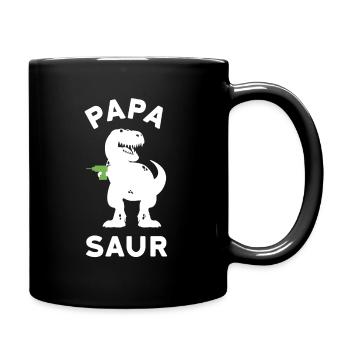 Cadeau pour papa papa, papasaur dinosaures - Mug uni - noir - Droite