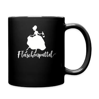 Flaschenputtel - Tasse einfarbig - Schwarz - Rechts