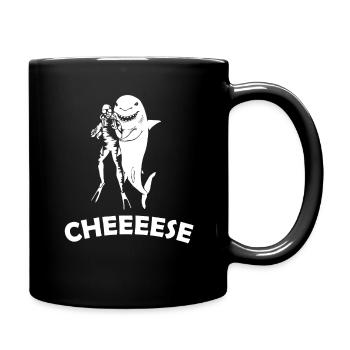 Cheeese - Tasse einfarbig - Schwarz - Rechts