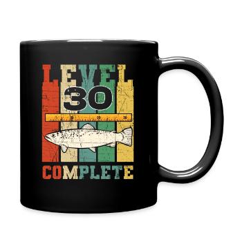 Pêcheur Anniversaire Niveau 30 Complete Truite Pêche - Mug uni - noir - Droite