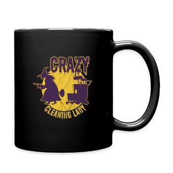 Crazy cleaner - Full Colour Mug - black - Right