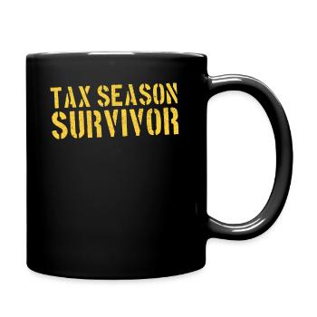 Tax season survivor funny taxes - Full Colour Mug - black - Right