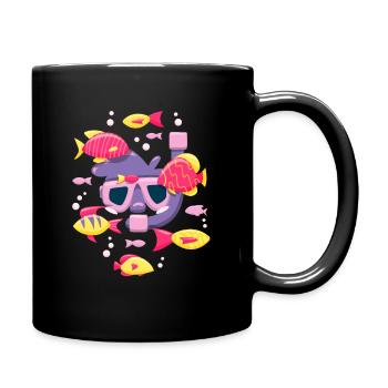Schnorcheln Tauchen Taucherbrille Schnorchel - Tasse einfarbig - Schwarz - Rechts