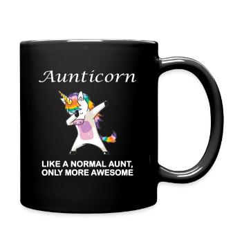 Dabbing Unicorn Gift For Aunt Auntie Aunticorn - Full Colour Mug - black - Right