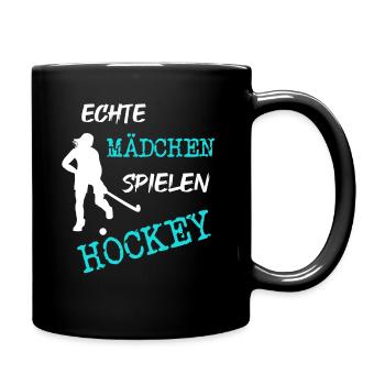 feldhockey mädchen hockey - Tasse einfarbig - Schwarz - Rechts