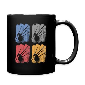 Dudelsack - Tasse einfarbig - Schwarz - Rechts