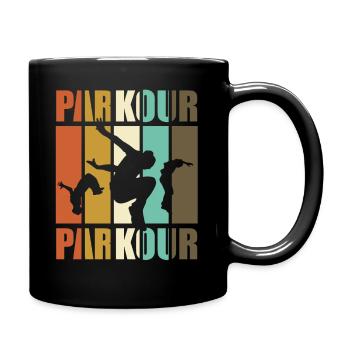 Parkour, parkour runner - vintage - Mug uni - noir - Droite