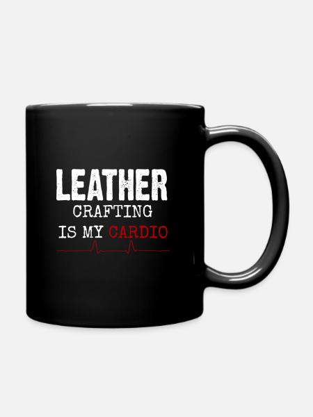 Leather craft - Full Colour Mug - black
