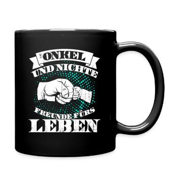 onkel und nichte - Tasse einfarbig - Schwarz - Rechts