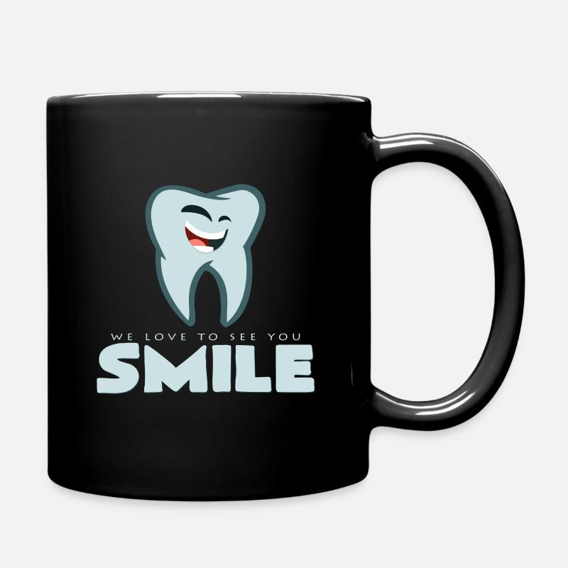 Zahnarzt - Tasse einfarbig - Schwarz