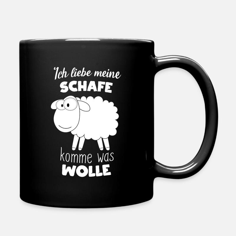 Schafe Schäfer Spruch - Bauern Schaf Geschenkidee - Tasse einfarbig - Schwarz