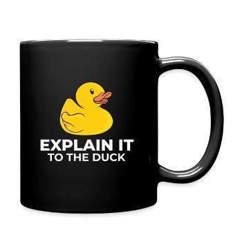 Programmierer Gummiente Explain it to the duck - Tasse einfarbig - Schwarz - Rechts